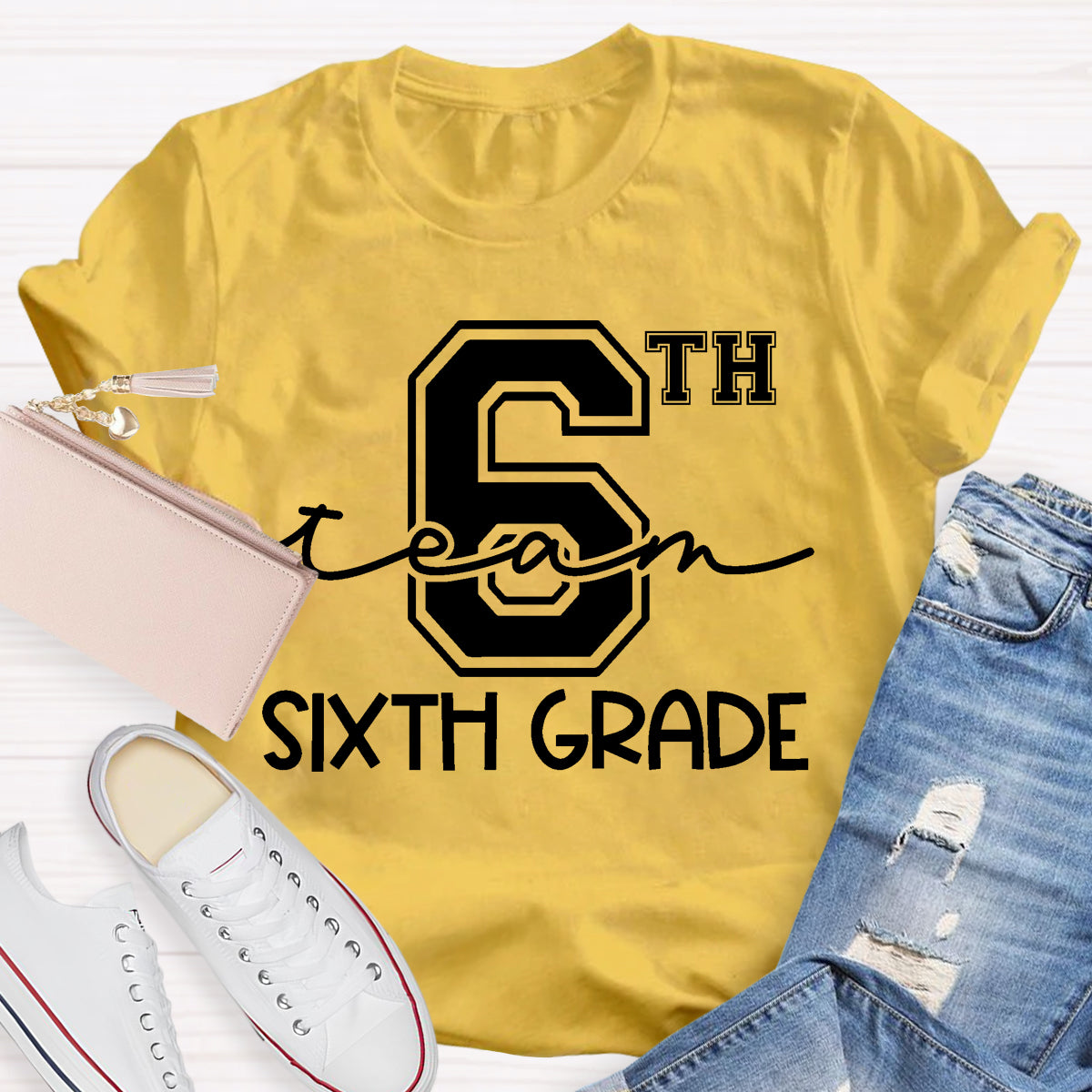 Personalized Grade Six Team Grade Teacher T-Shirt