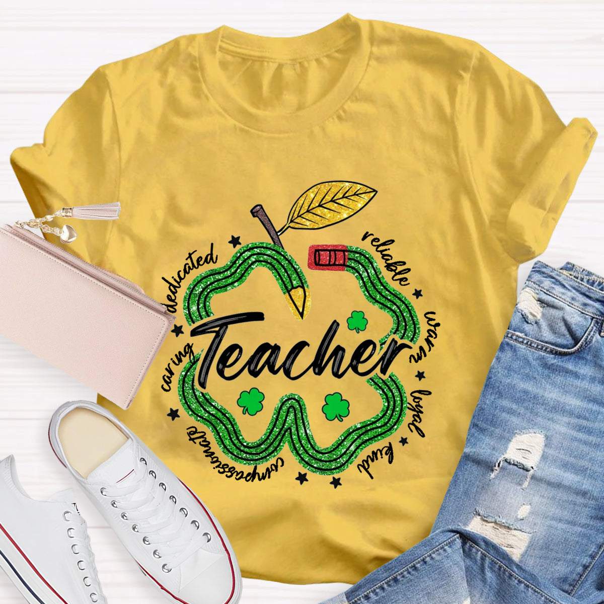 Pencil Teacher St. Patrick's Day T-Shirt