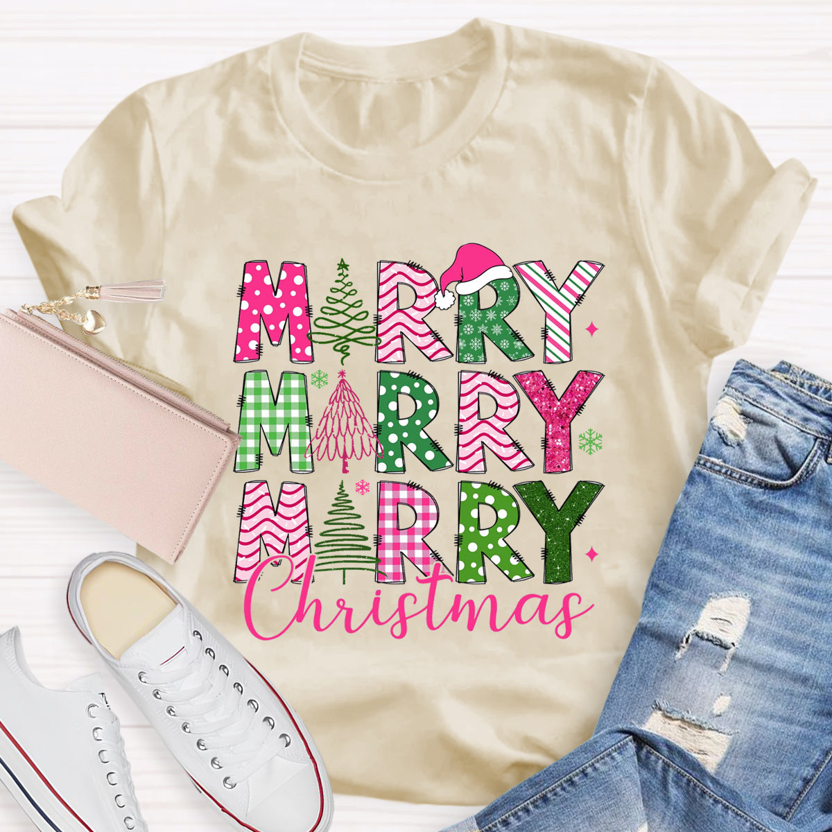 Merry Christmas Tree Teacher T-Shirt