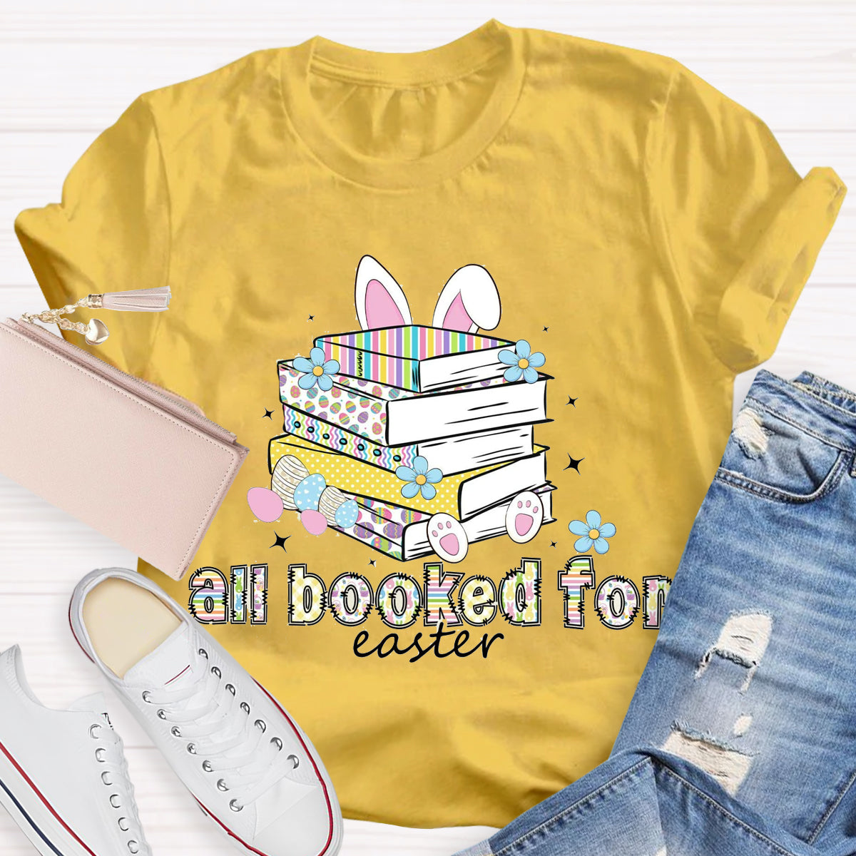 All Booked For Easter Teacher T-Shirt