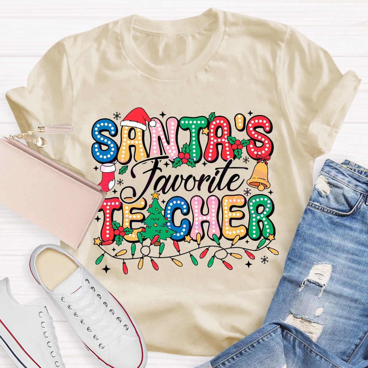 Santas Favorite Teacher T-Shirt