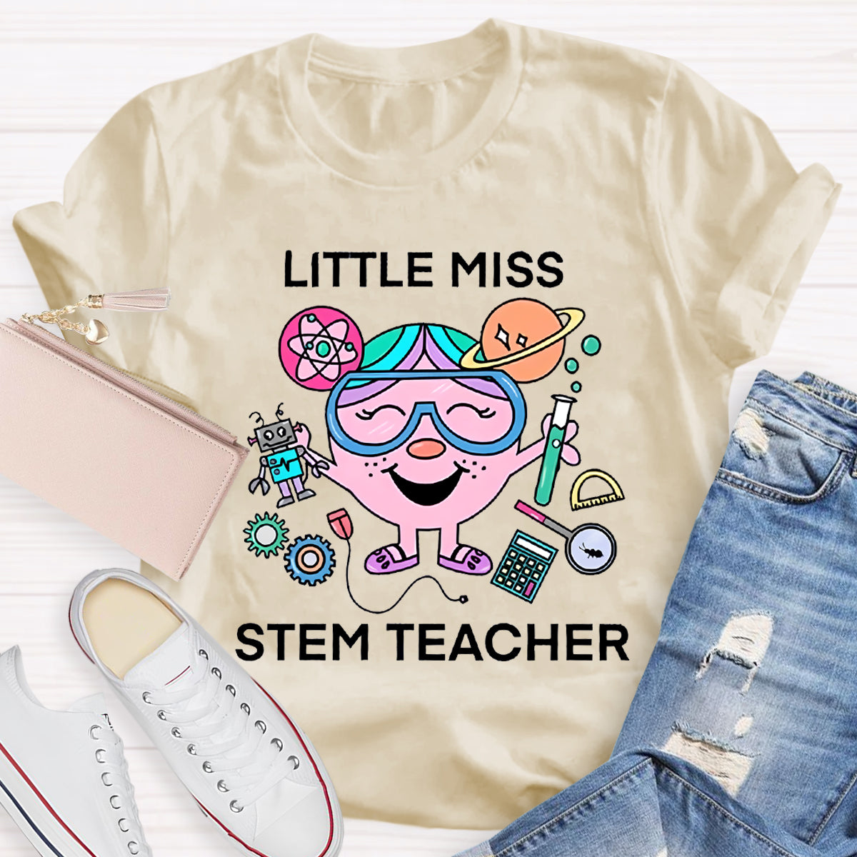 Little Miss Stem Teacher T-Shirt