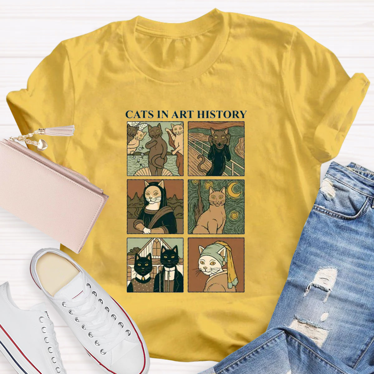 Cat In Art History T-Shirt