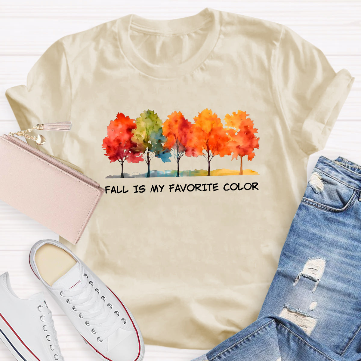 Fall Is My Favorite Color Teacher T-Shirt