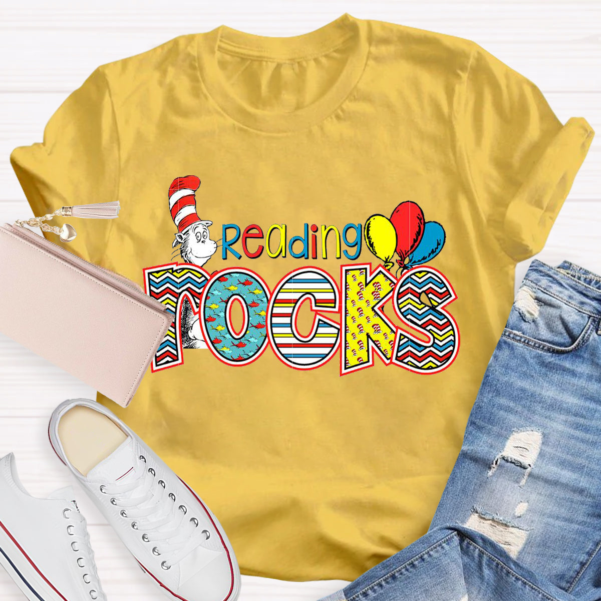 Reading Rocks Teacher T-Shirt