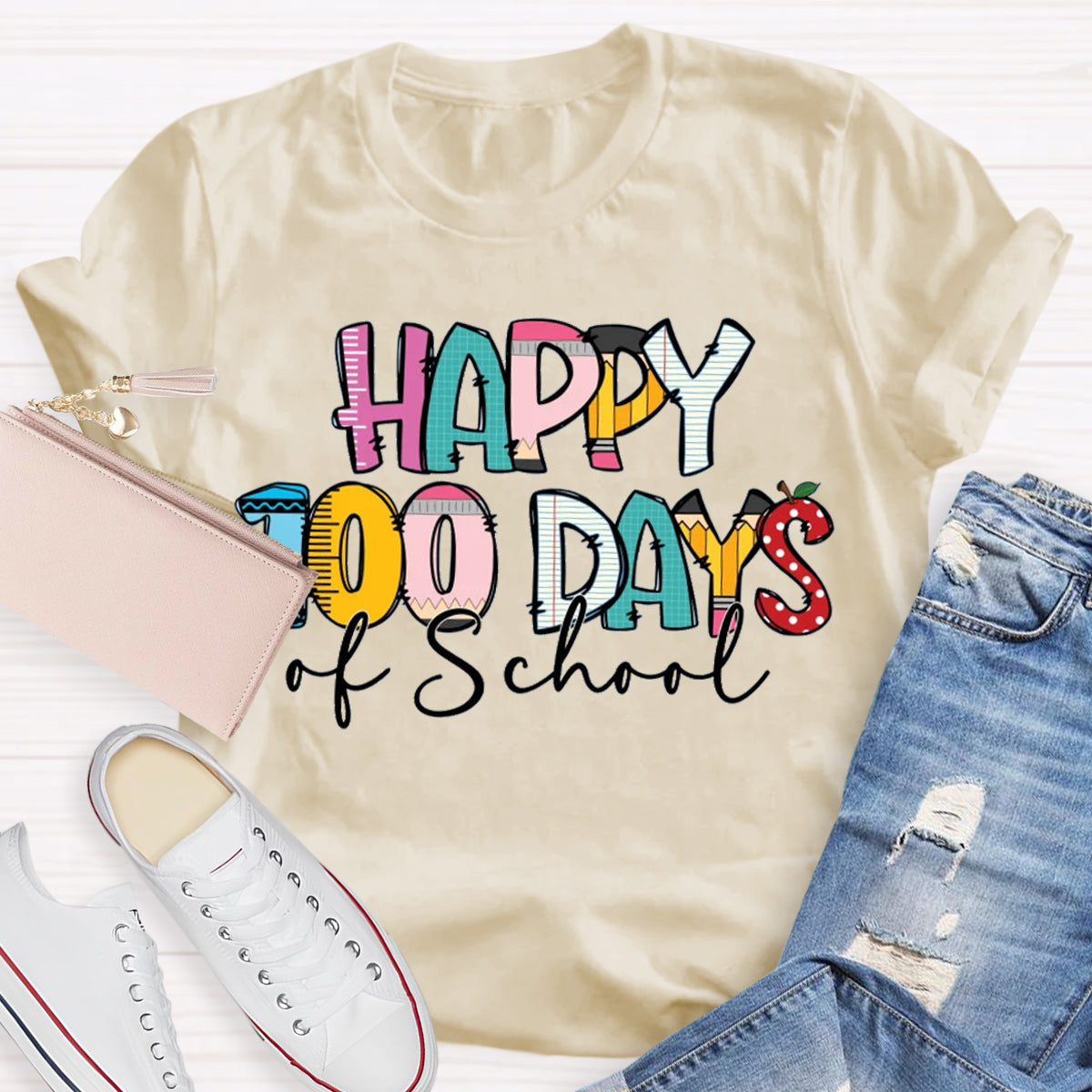 Happy 100 Days Of School Teacher T-Shirt