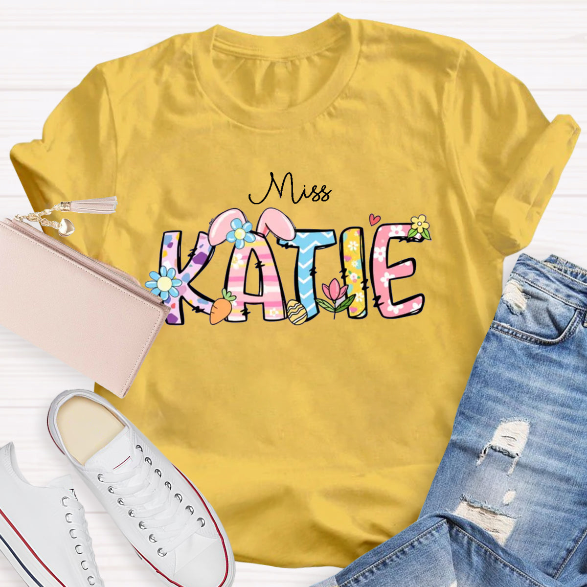 Personalized Name Easter Miss Katie T-Shirt