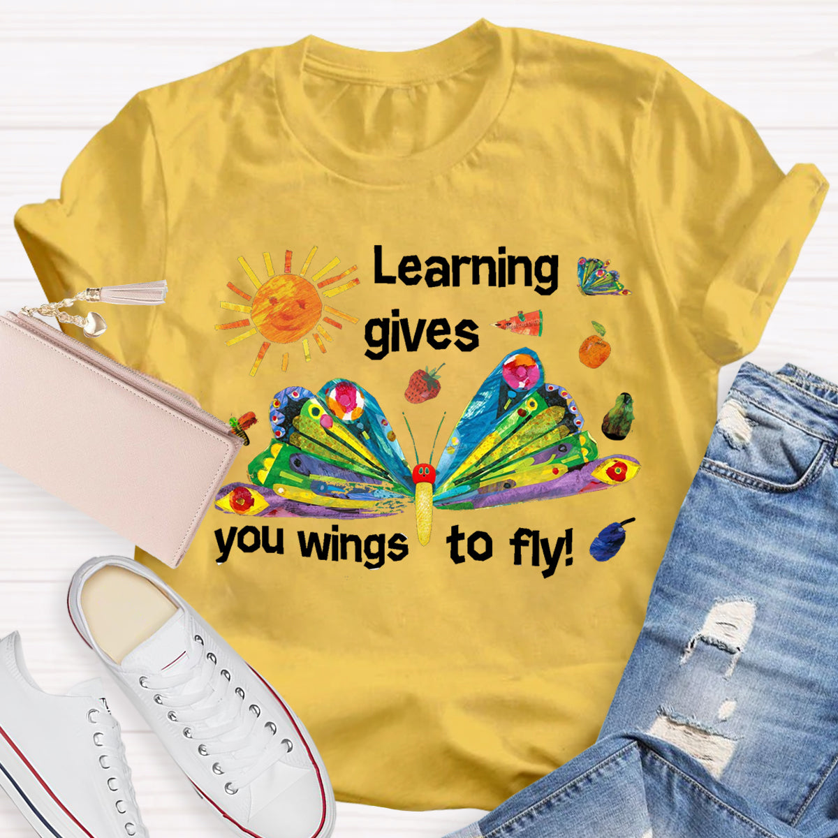 Learning Gives You Wings To Fly T-Shirt