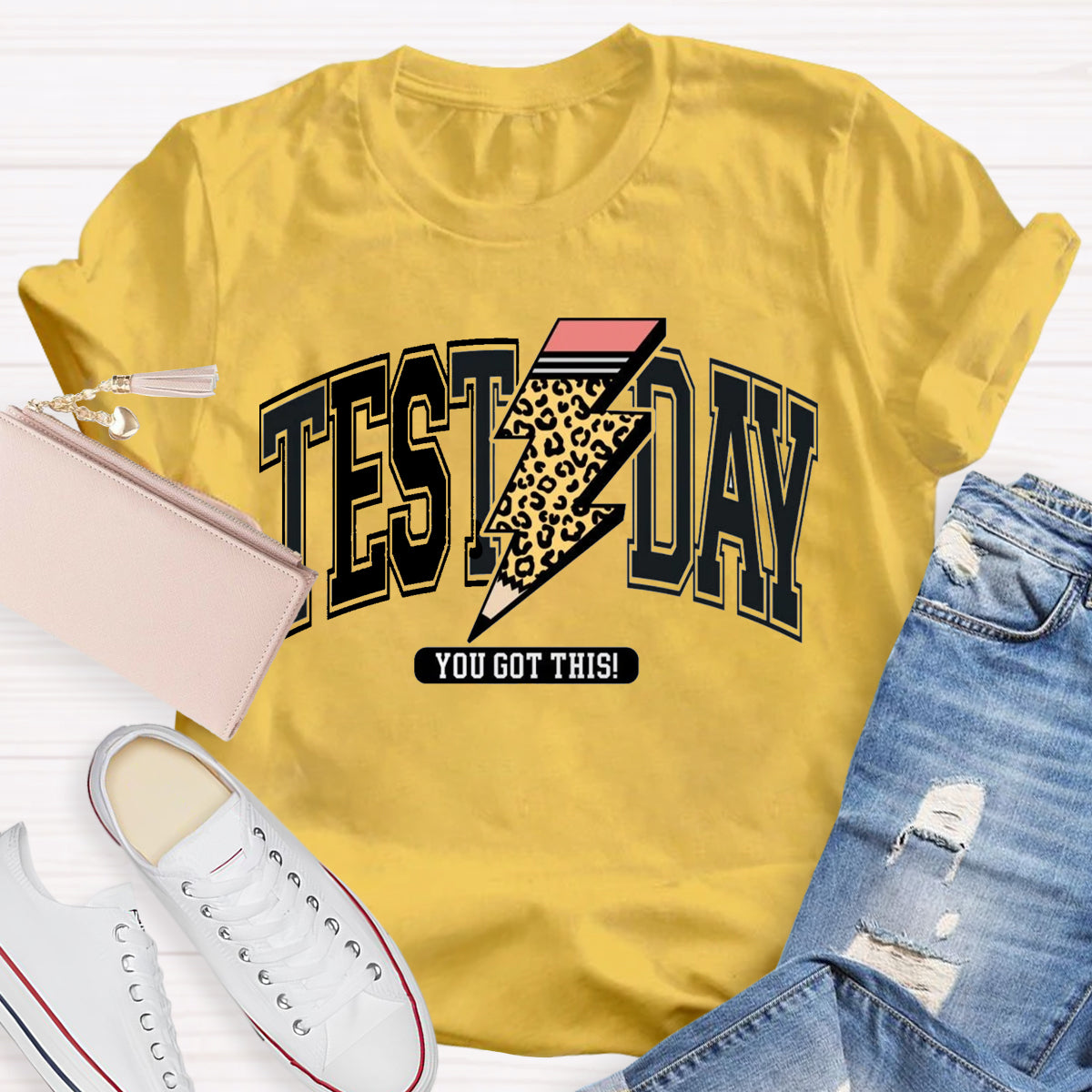 Leopard Lightning Test Day You Got This T-Shirt