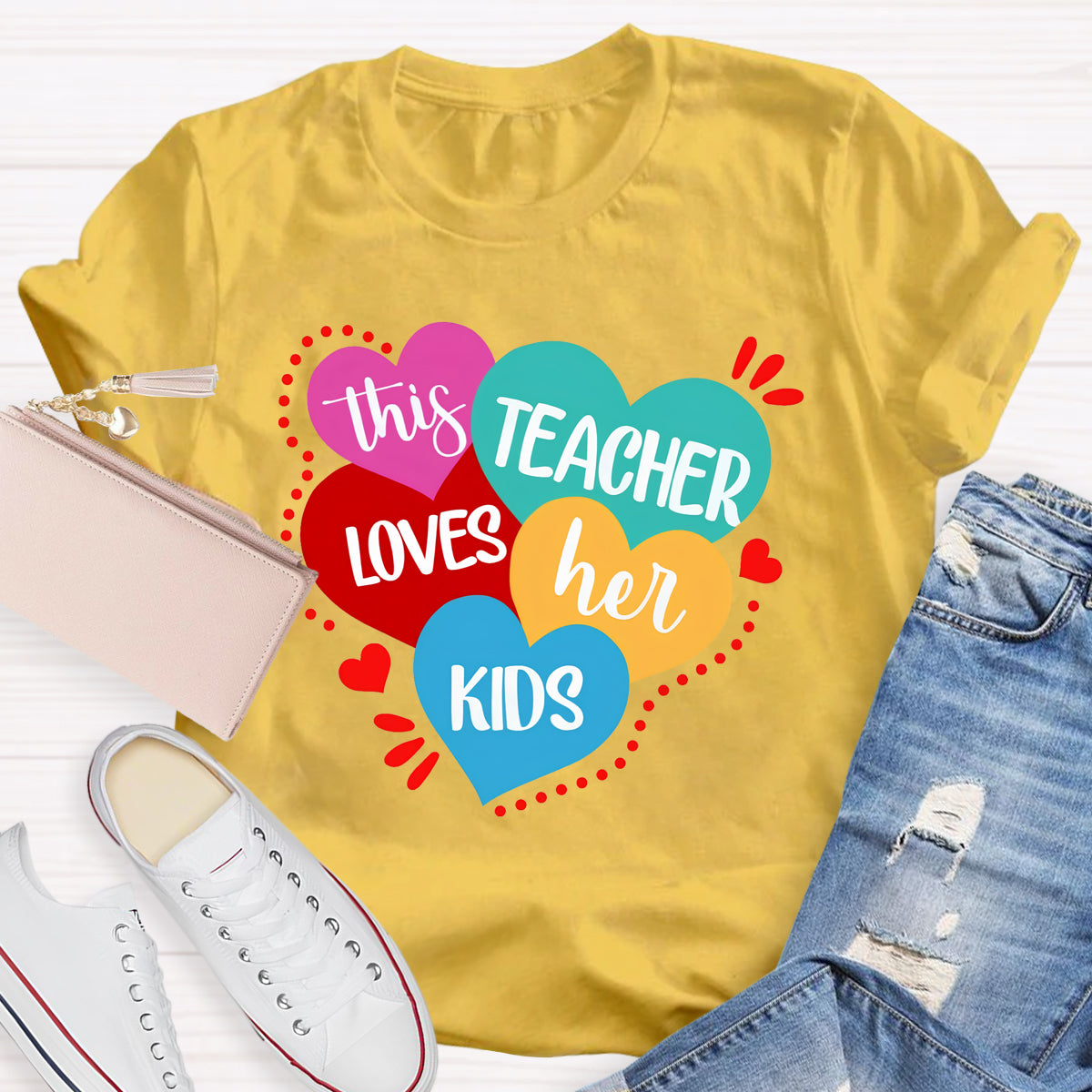 This Teacher Loves Her Kids Teacher T-Shirt