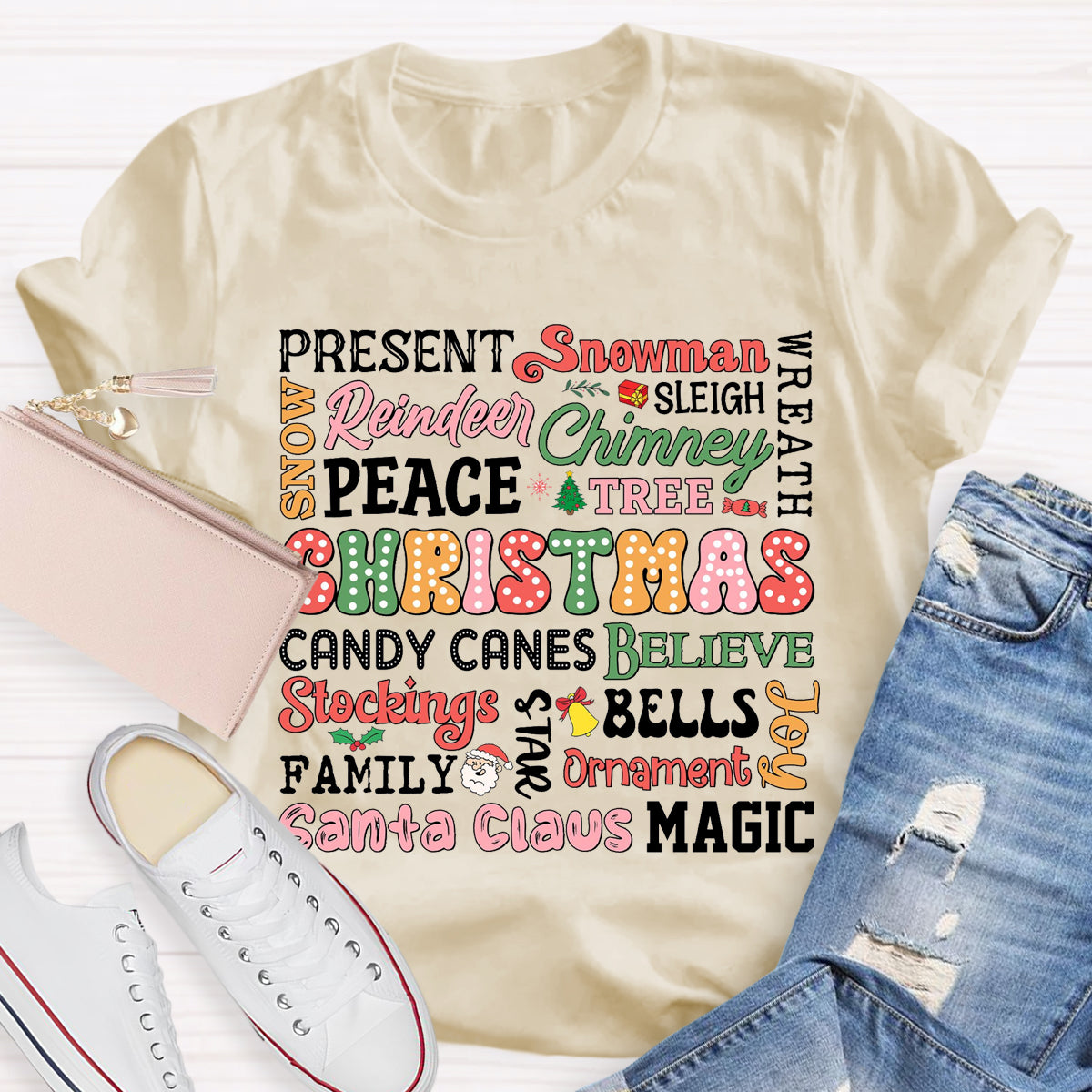 Merry Christmas Retro Santa Claus T-Shirt