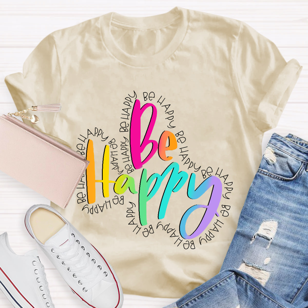 Be Happy Teacher T-Shirt