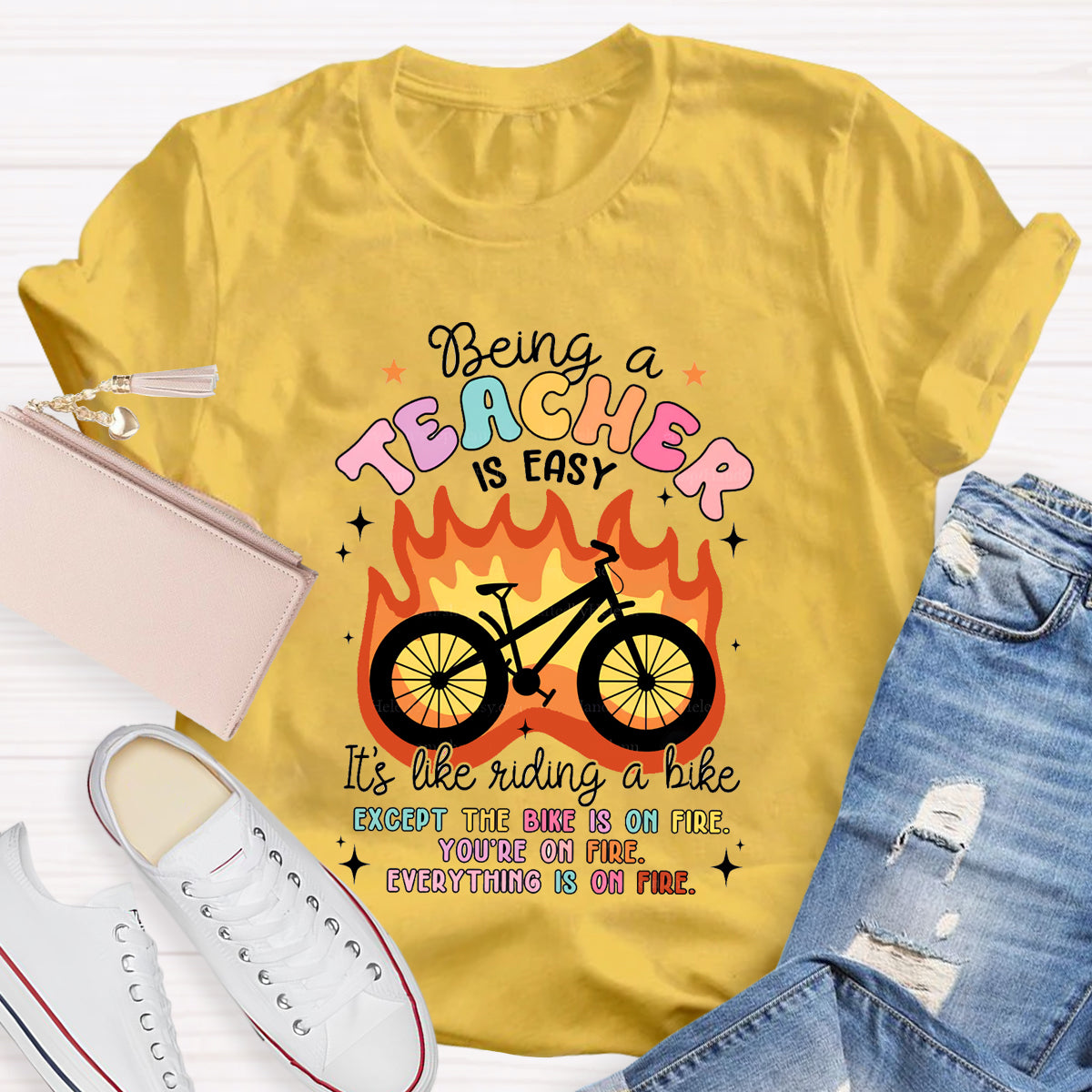 Being A Teacher Is Easy It's Like Riding A Bike T-Shirt