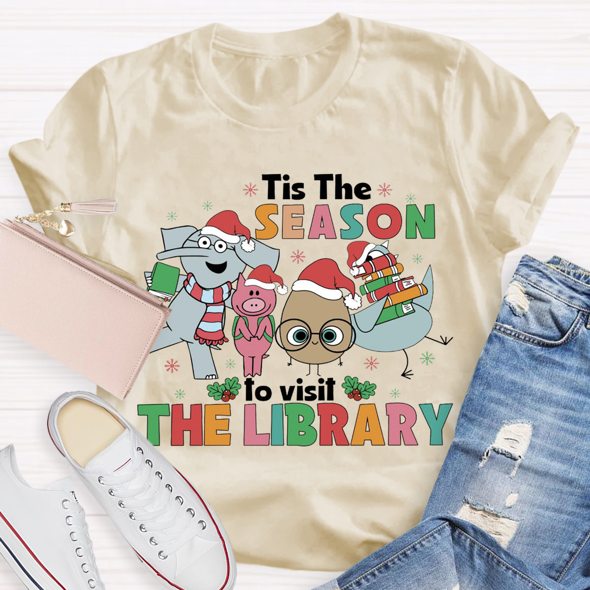 Tis The Season To The Library Teacher T-Shirt