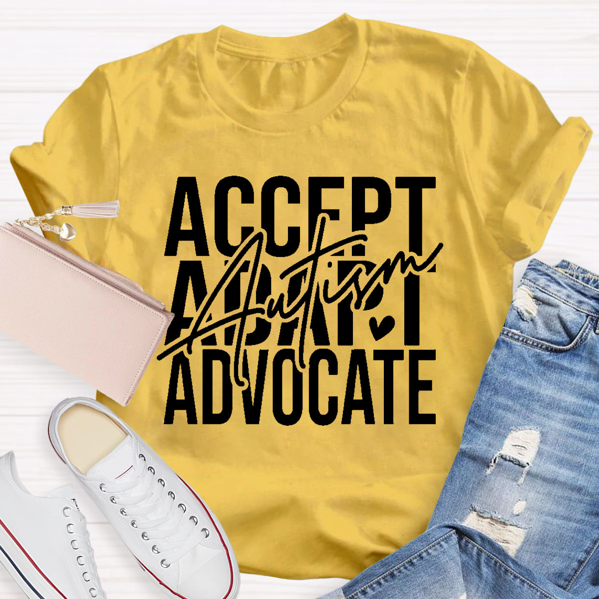 Accept Adapt Advocate Autism T-Shirt