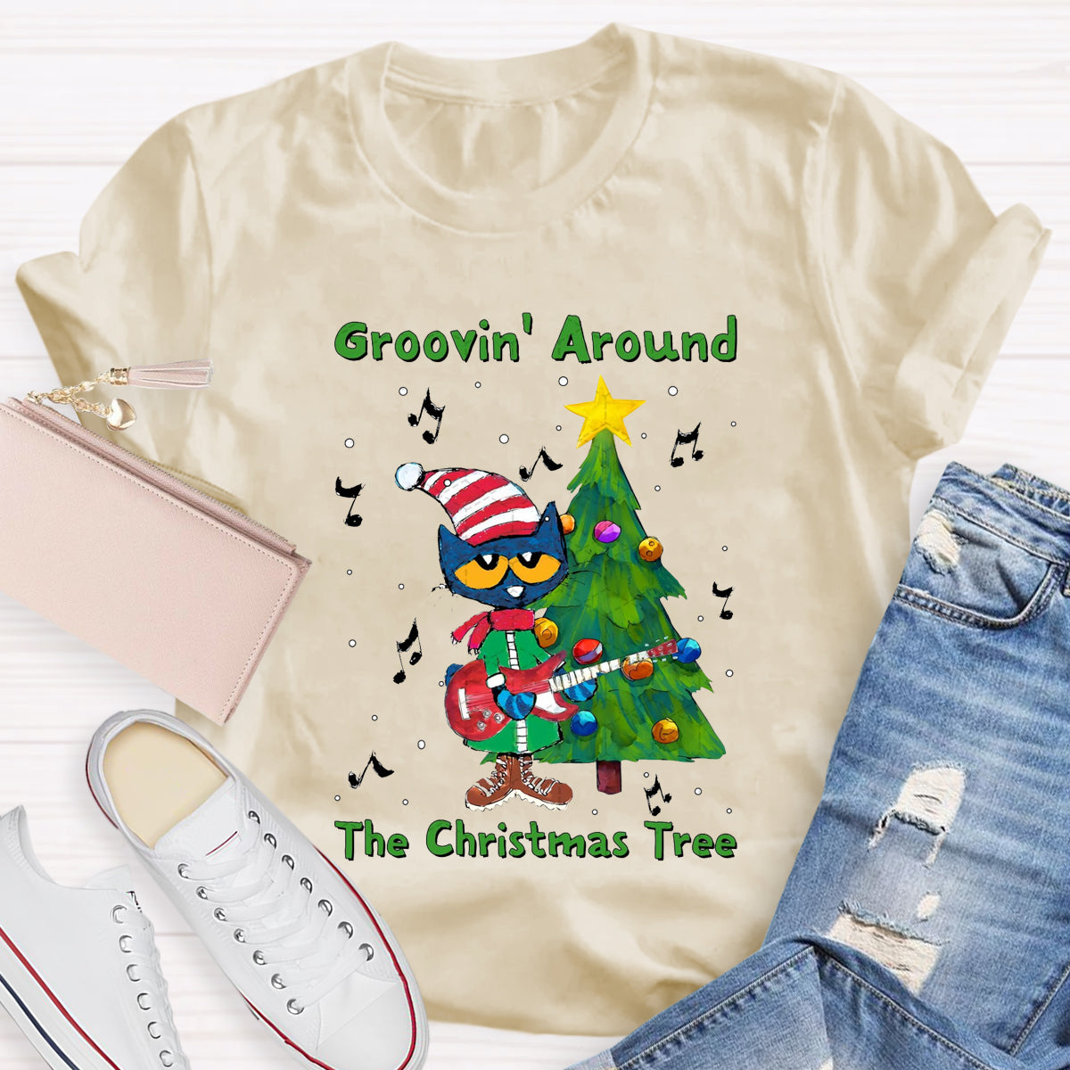 Groovin Around The Christmas Tree T-Shirt