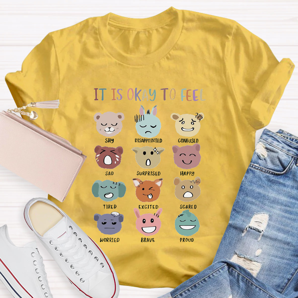 It is Okay Feel All Emotions T-Shirt