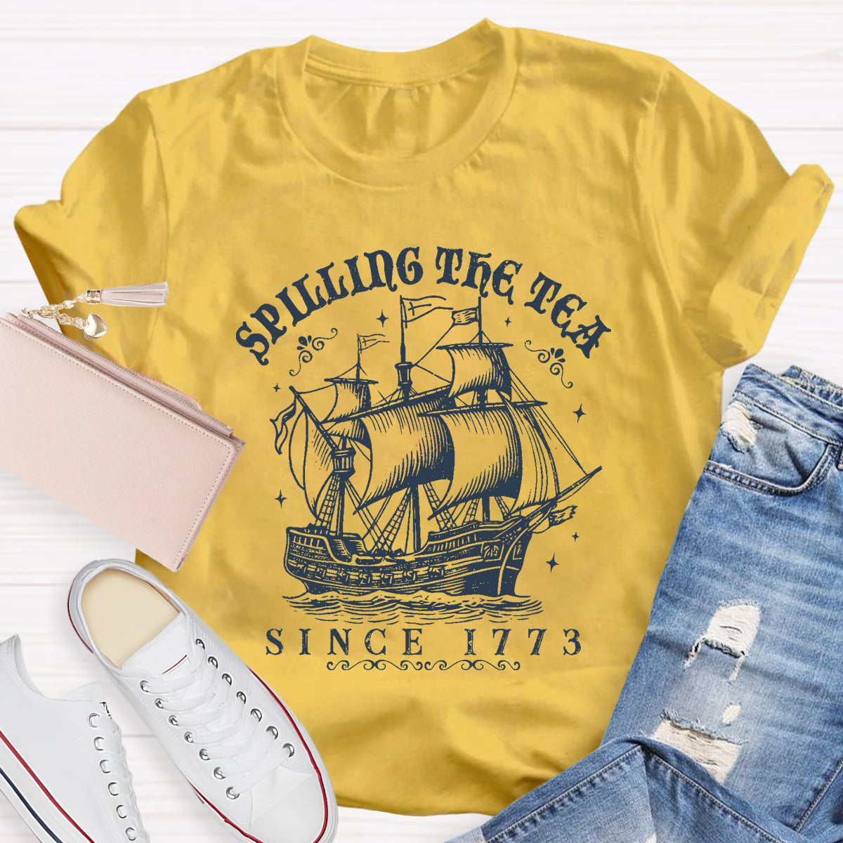 Spilling The Tea Since 1773 History Teacher T-Shirt