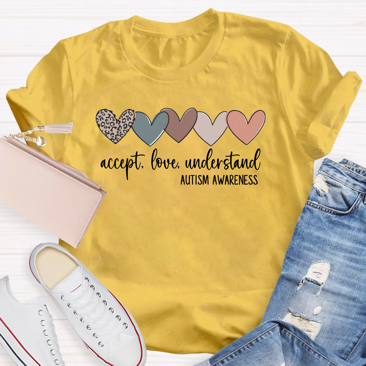 Accept Love Understand Heart Teacher T-Shirt