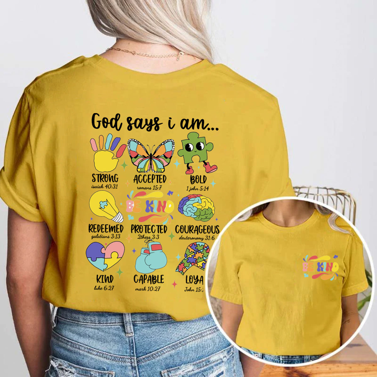 God Says Be Kind Double Printed T-shirt