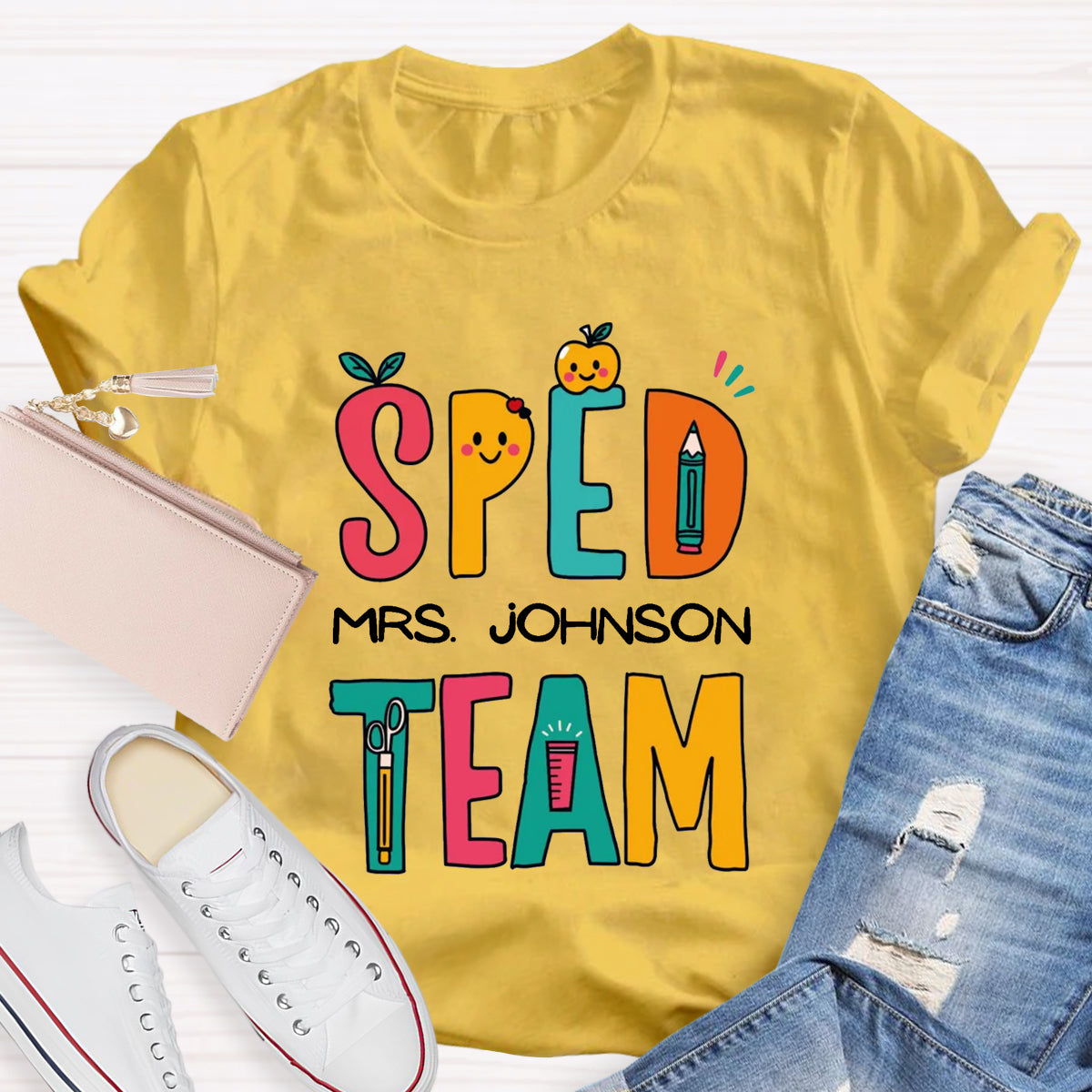 Personalized Name Of SPED Team Teacher T-Shirt