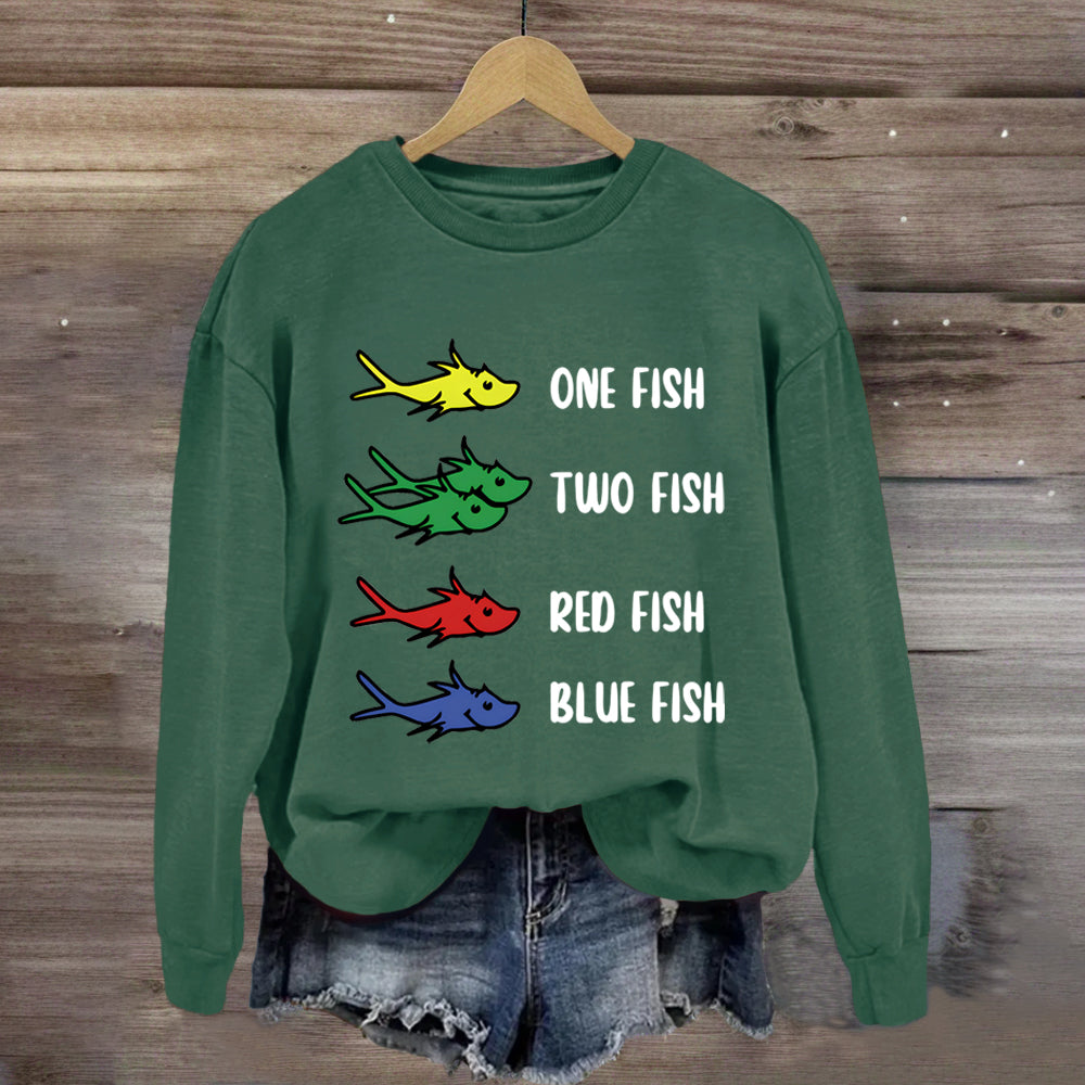 Fish Colors And Numbers Funny Math Sweatshirt