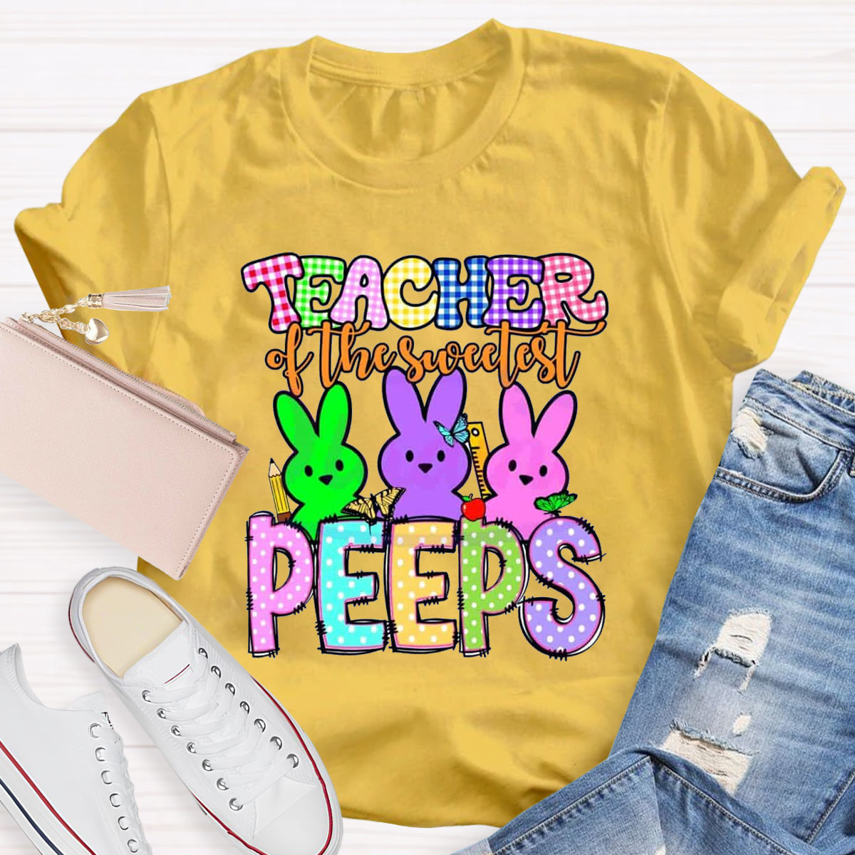 Teacher Of The Sweetest Peeps Teacher T-Shirt