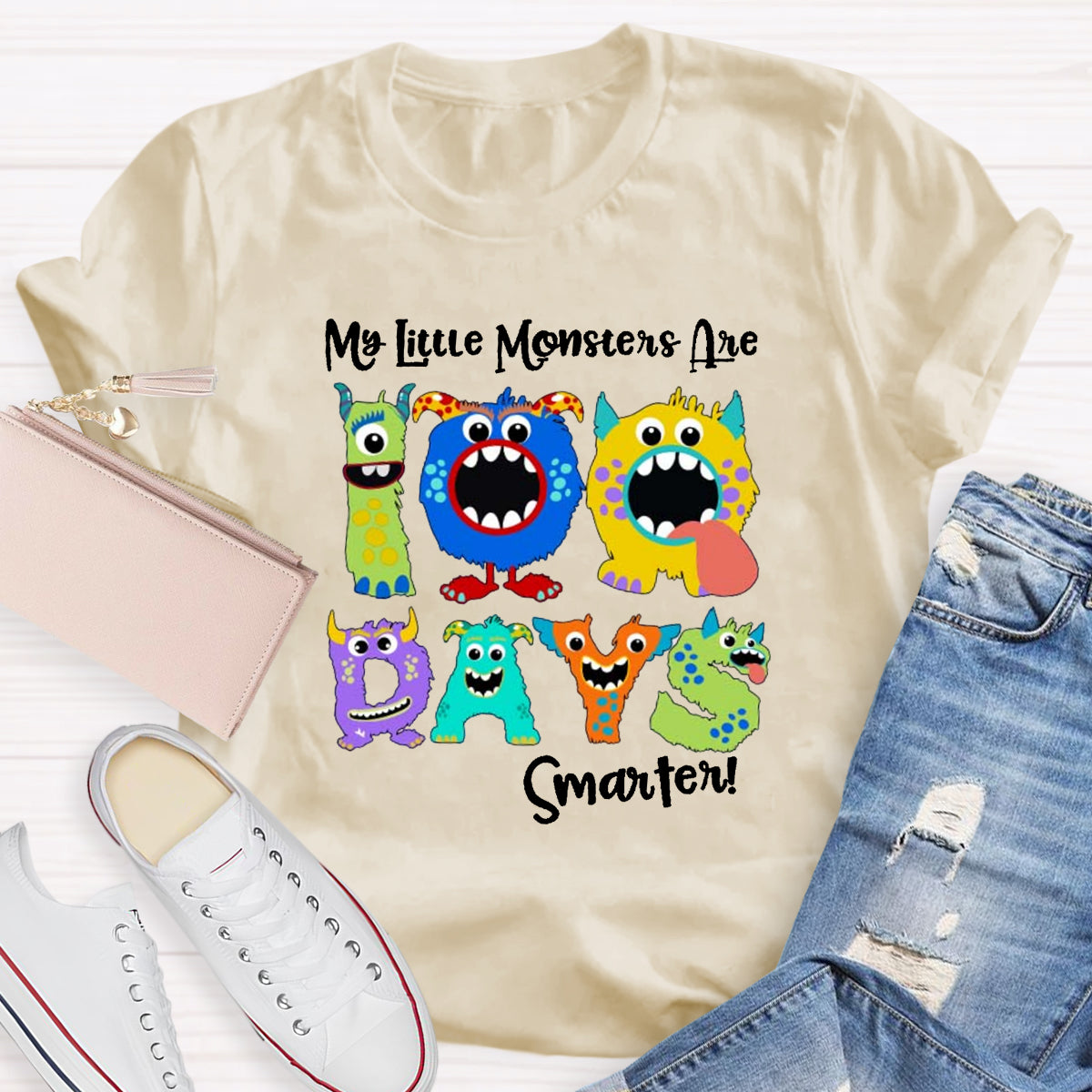 My Little Monsters 100 Days Smarter T-Shirt