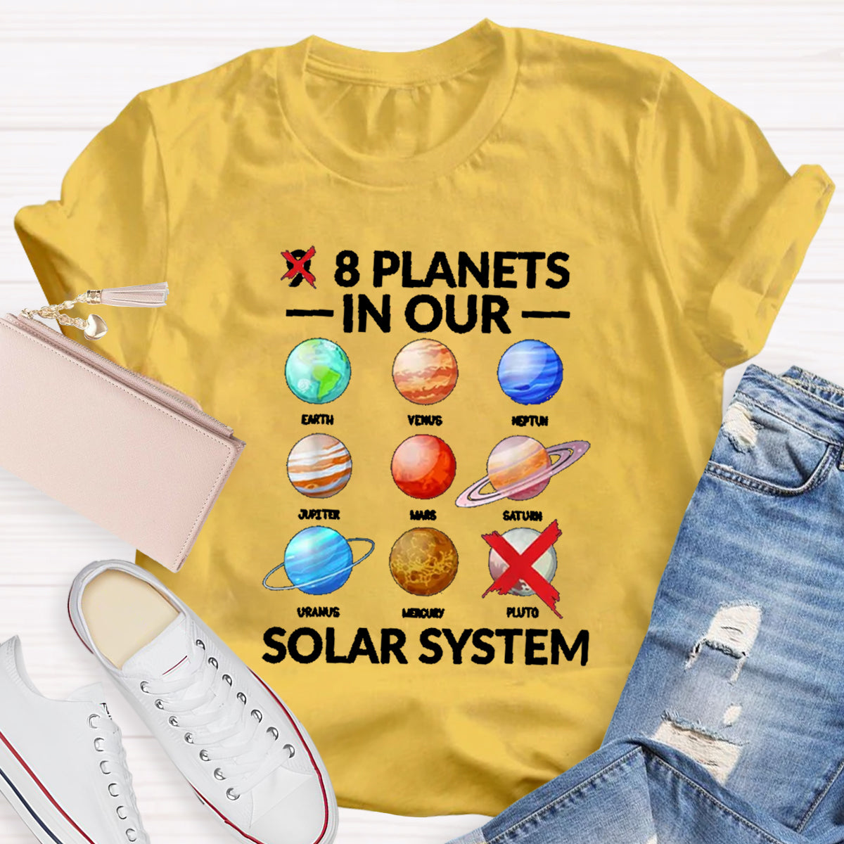 8 Planets In Our Solar System T-Shirt