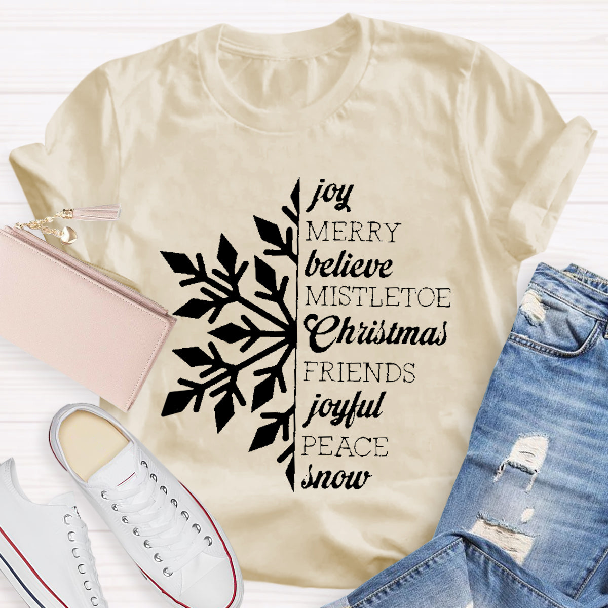 Merry Christmas Snowflake T-Shirt