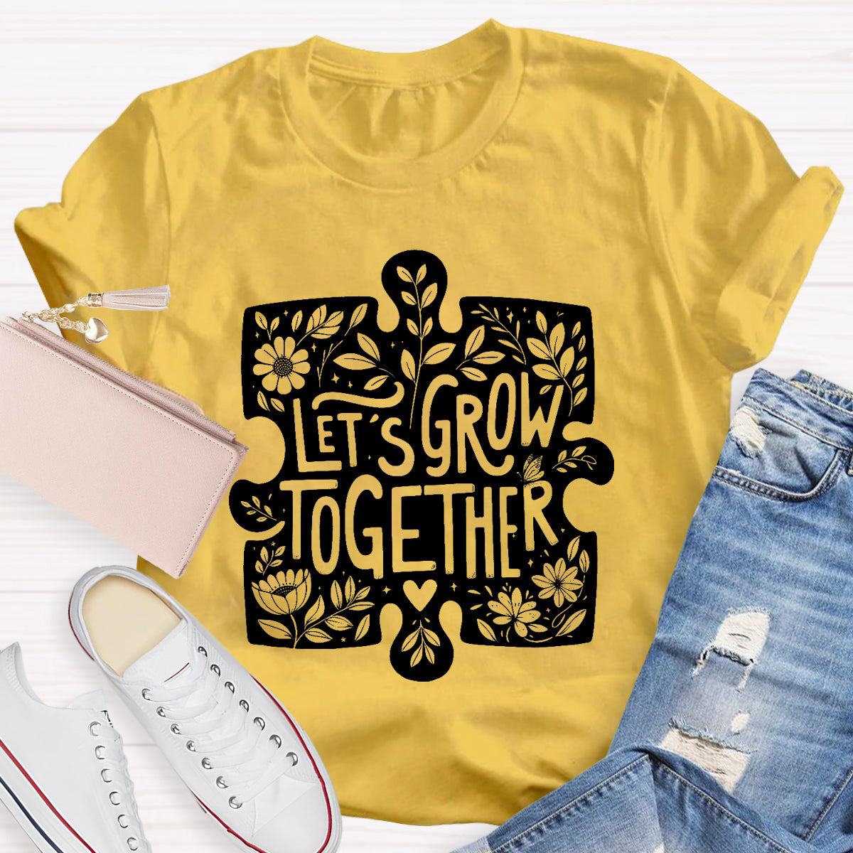 Let'S Grow Together Teacher T-Shirt