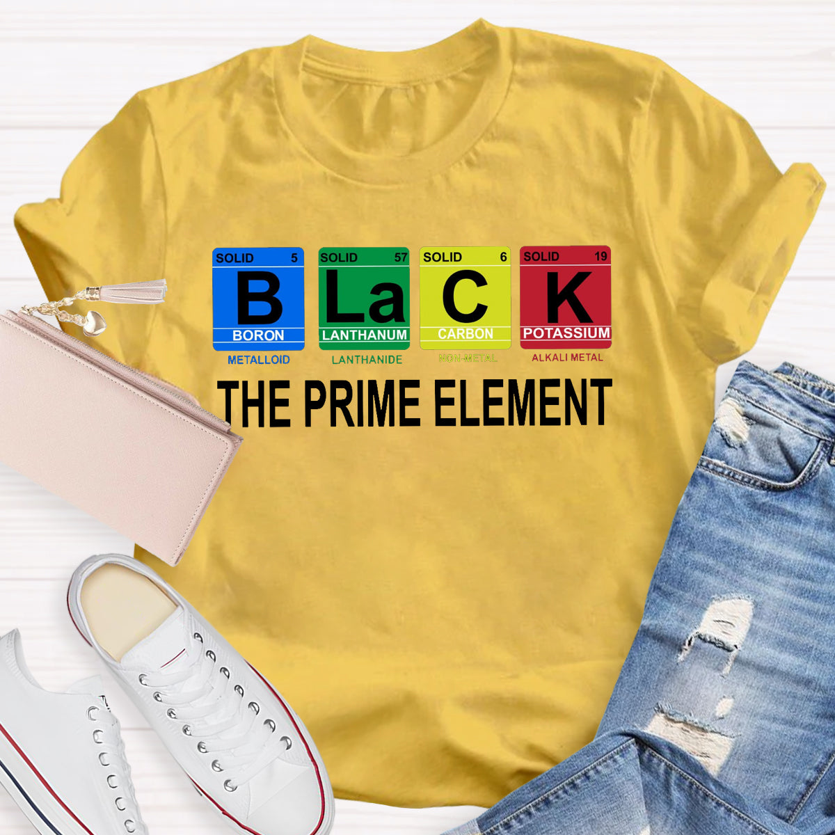 Black The Prime Element T-Shirt