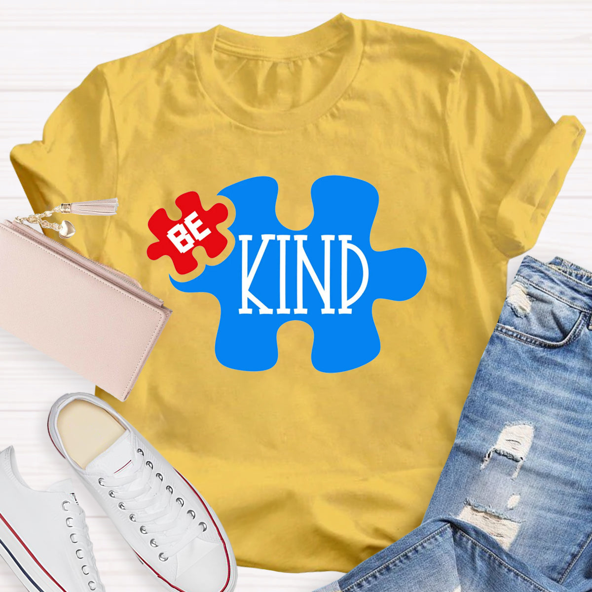 Be Kind Puzzle Teacher T-Shirt