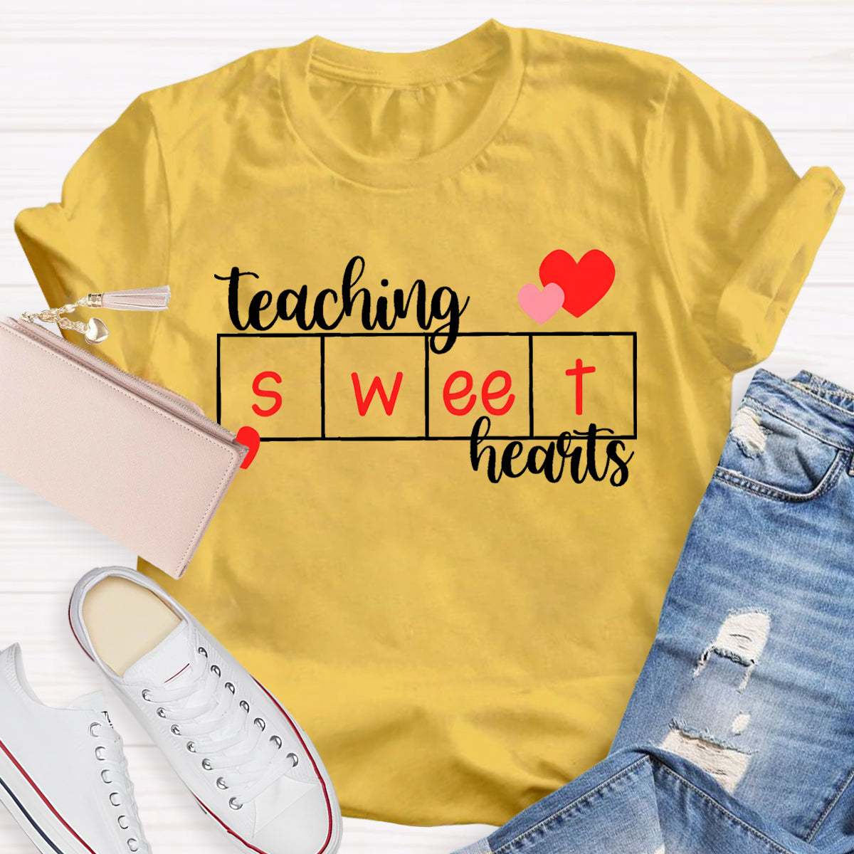 Teaching Sweet Hearts Teacher T-Shirt