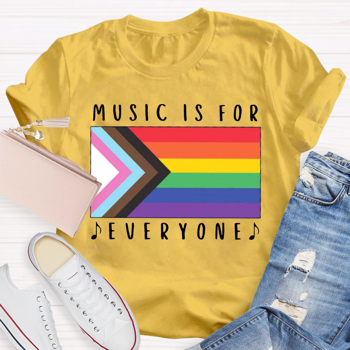 Music Is For Everyone Teacher T-Shirt