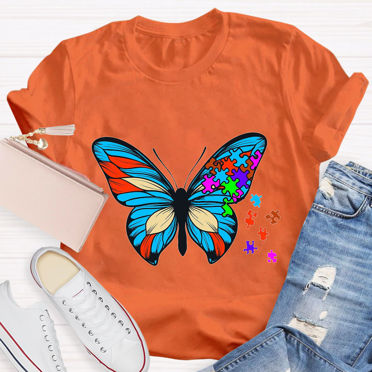 Butterfly Autism Awareness Day Promoting Love And Acceptance T-Shirt