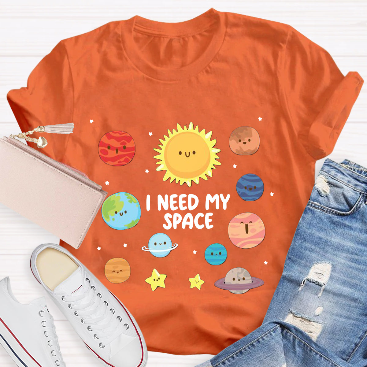 I Need My Space Planets T-Shirt