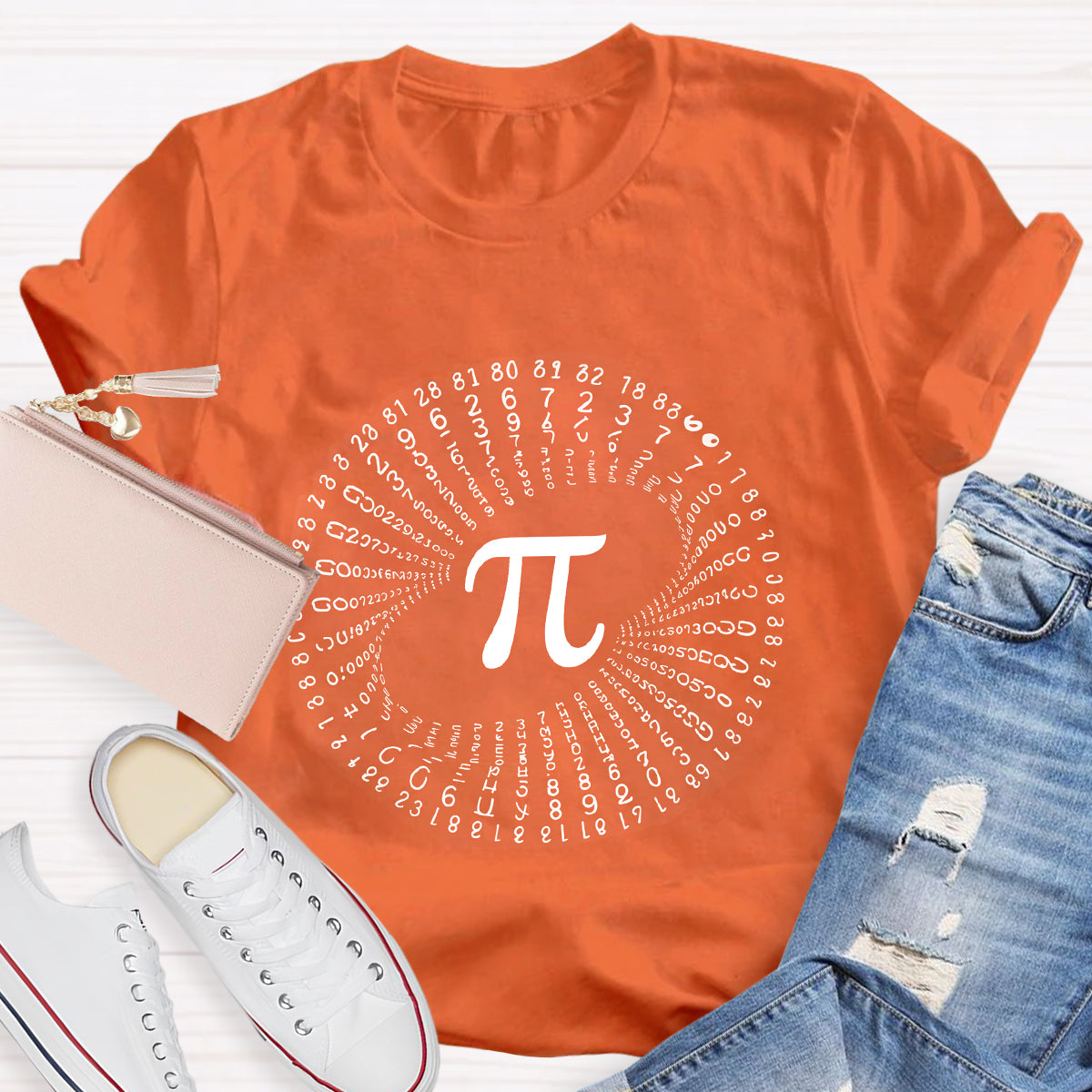 Spiral Pi Math Teacher T-Shirt