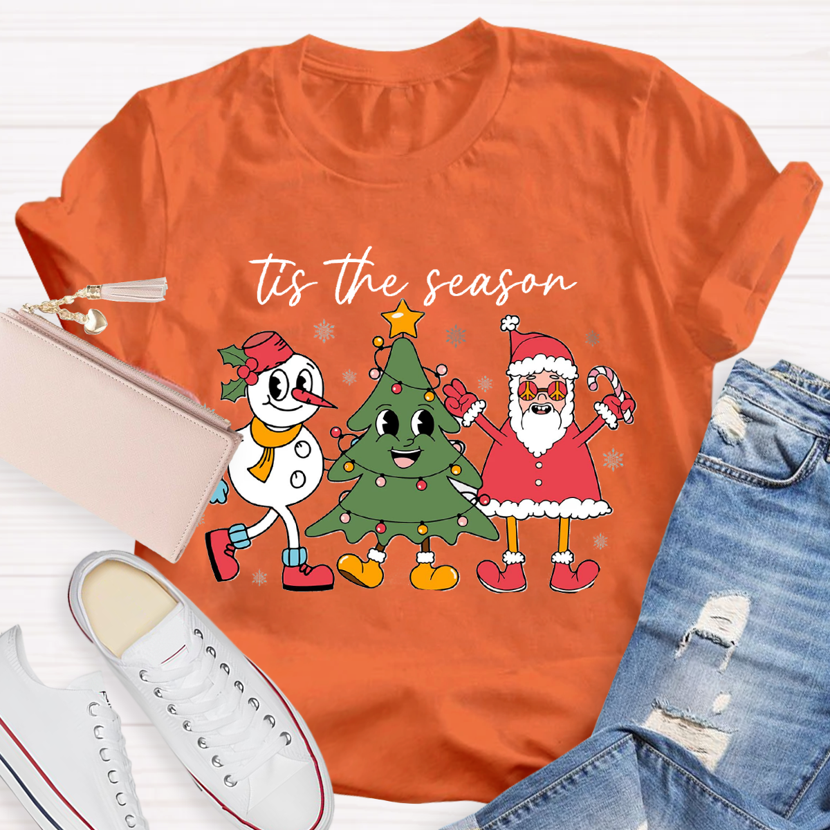 Tis the Season Santa Claus Teacher T-Shirt