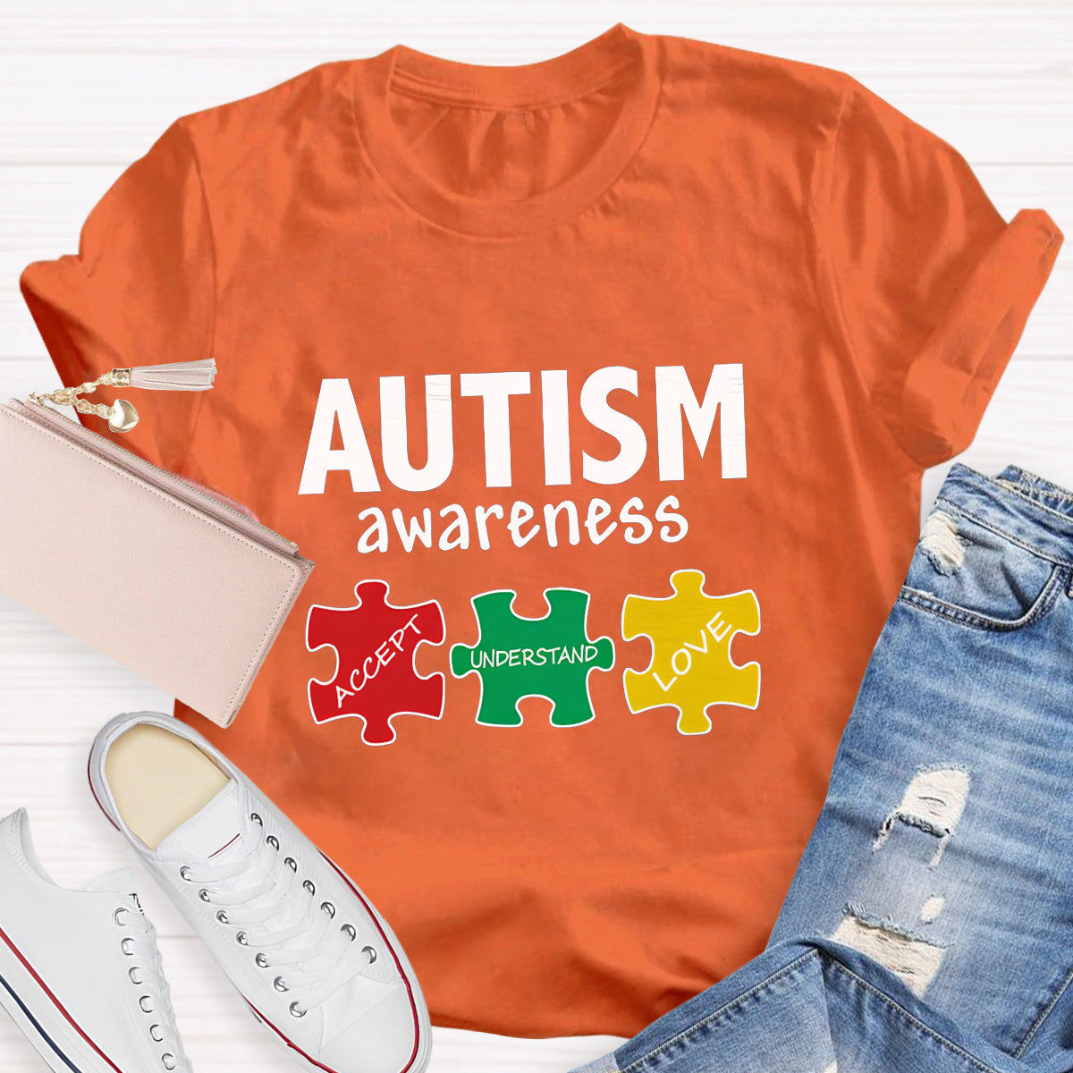 Autism Awareness Support Puzzle T-Shirt