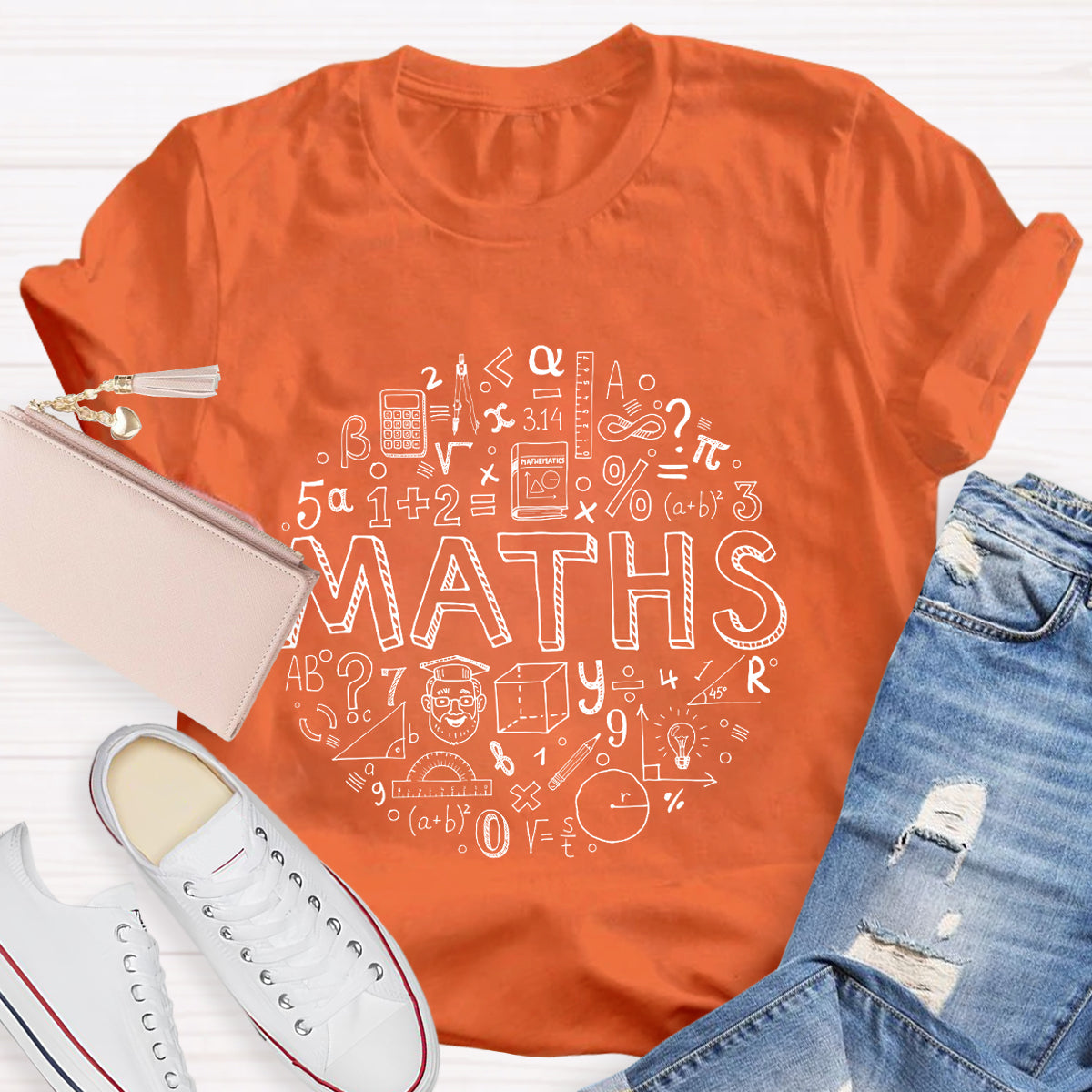 Math Doodle Math Teacher T-Shirt