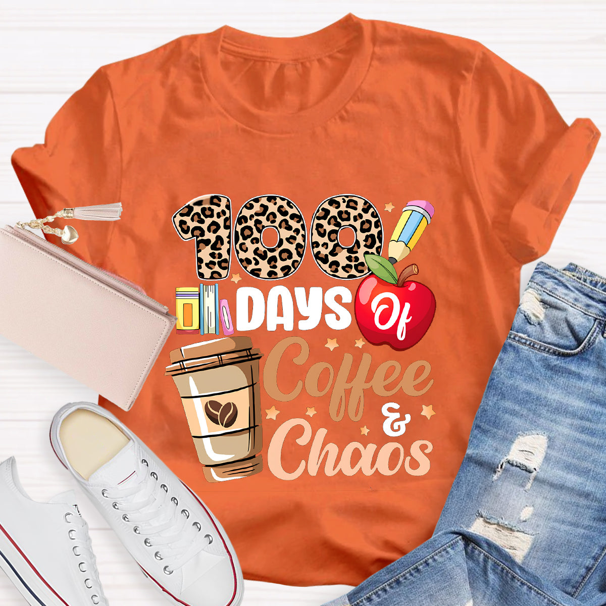 100 Days Coffee And Chaos T-Shirt