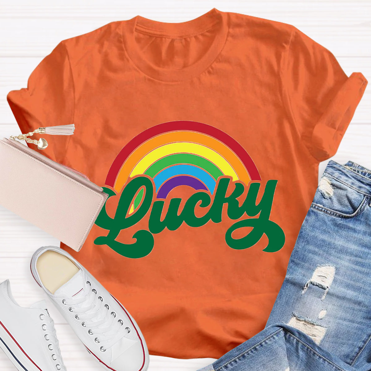 Lucky Rainbow Teacher T-Shirt