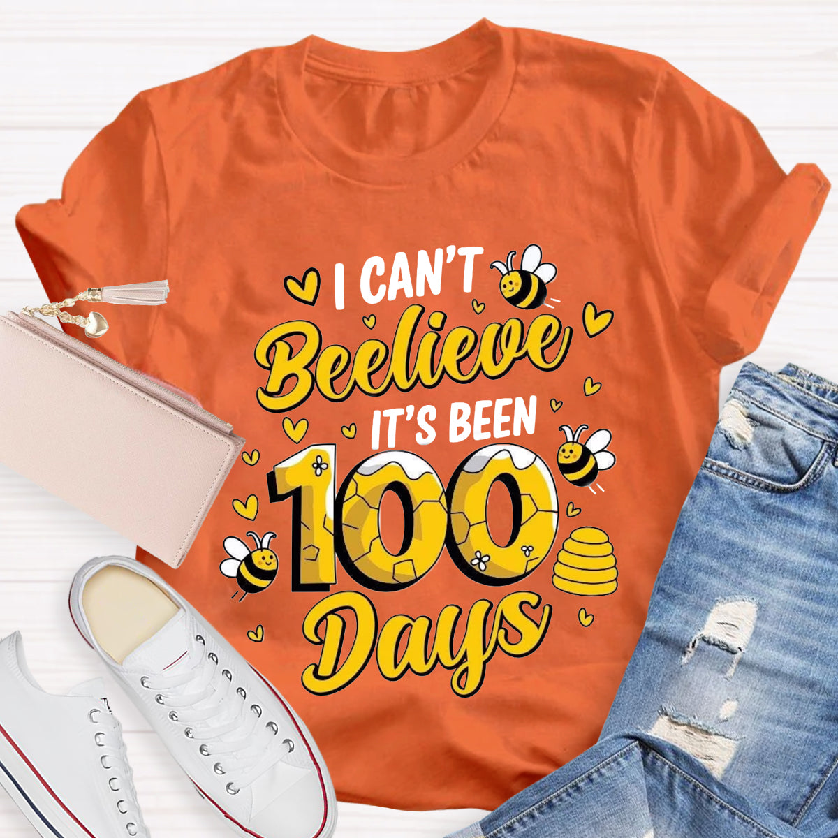 I Can't Believe It's Been 100 Days Cute Bees T-Shirt