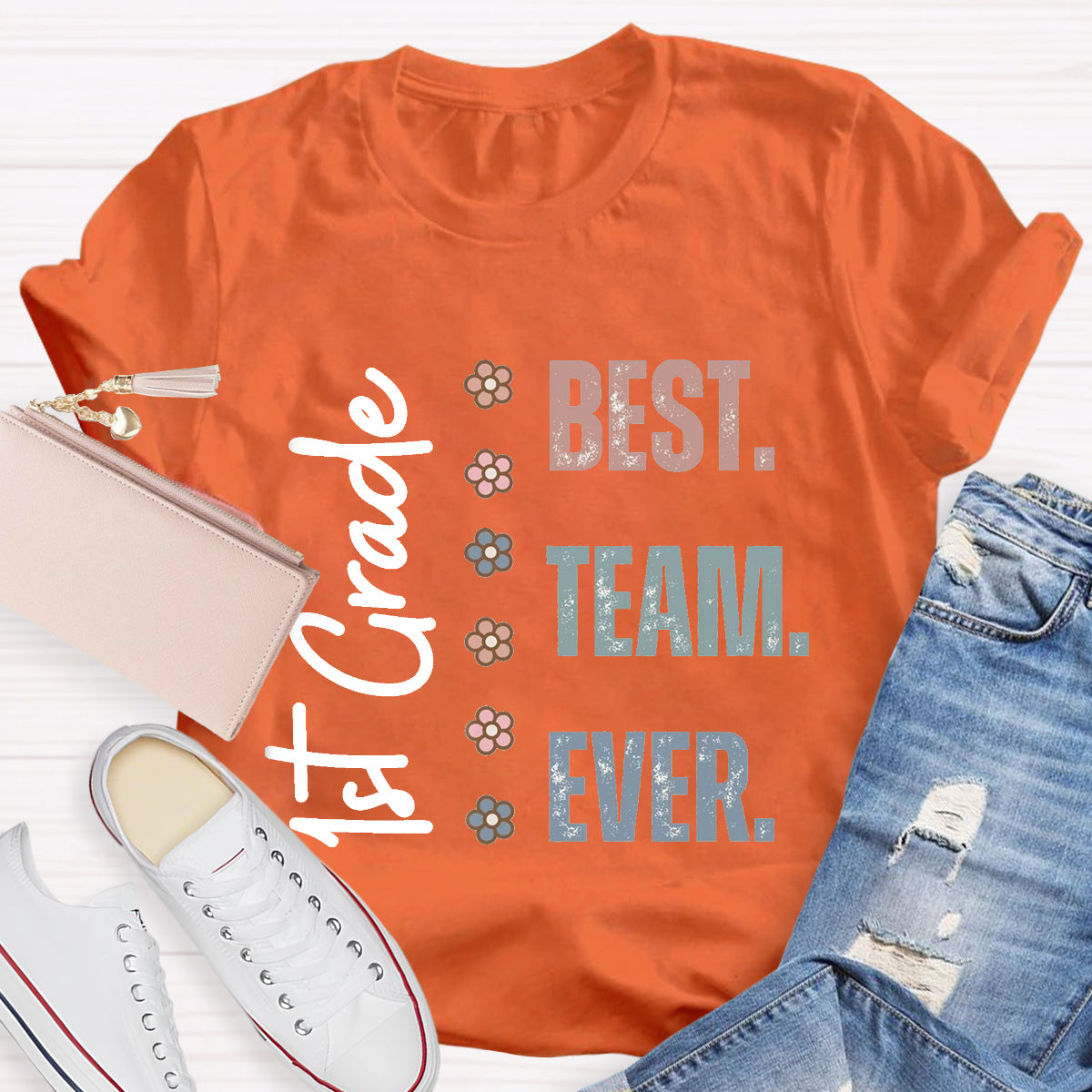 Personalized Grade Best Team Ever Teacher T-Shirt