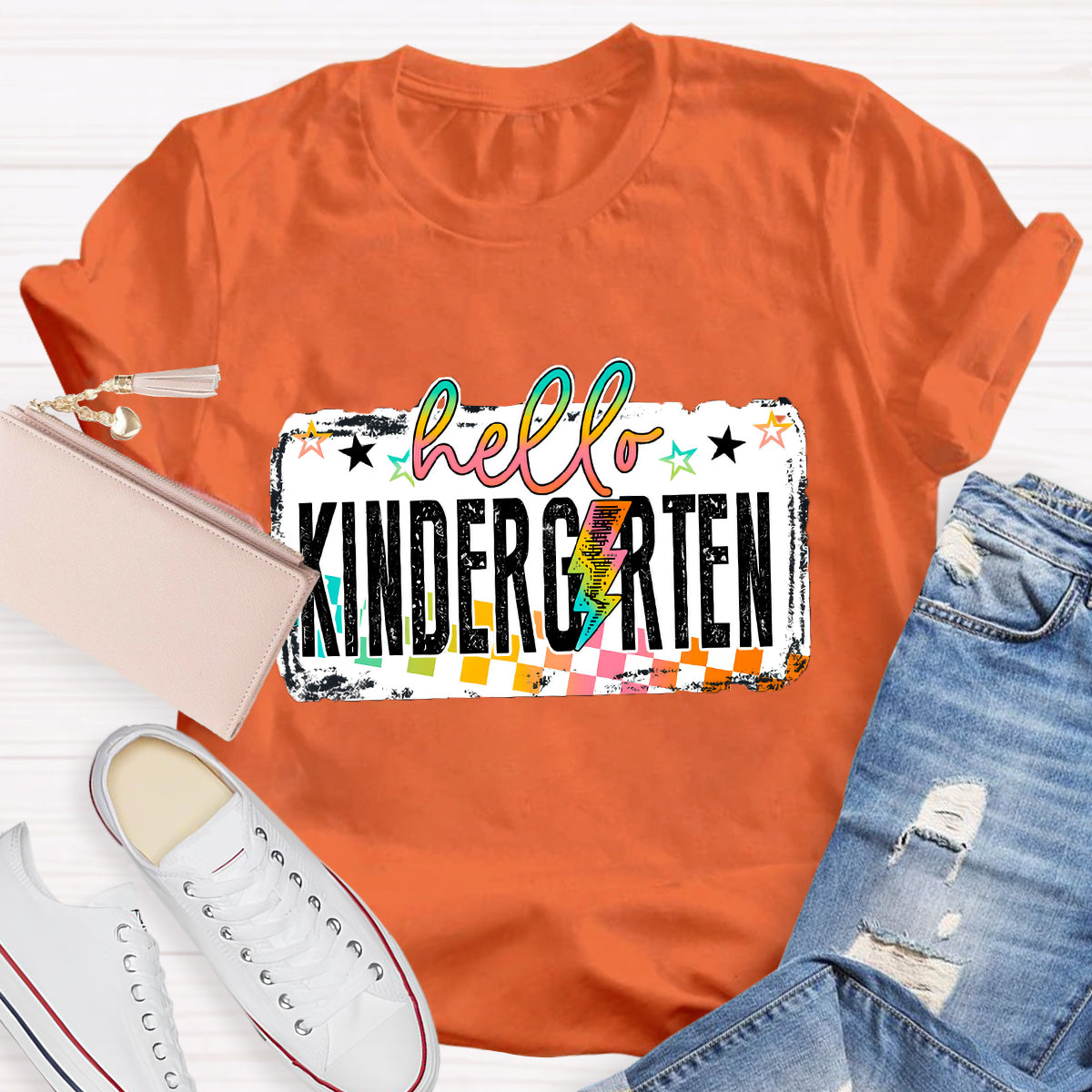 Personalized Grade Hello First Grade Teacher T-Shirt