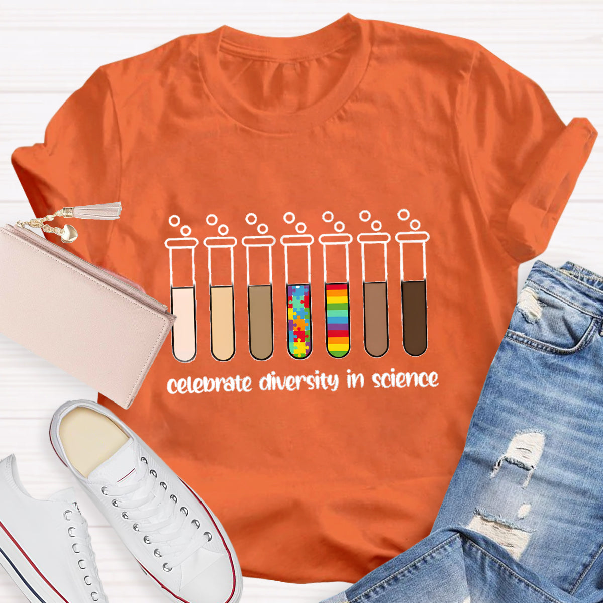 Celebrate Diversity In Science Teacher T-Shirt