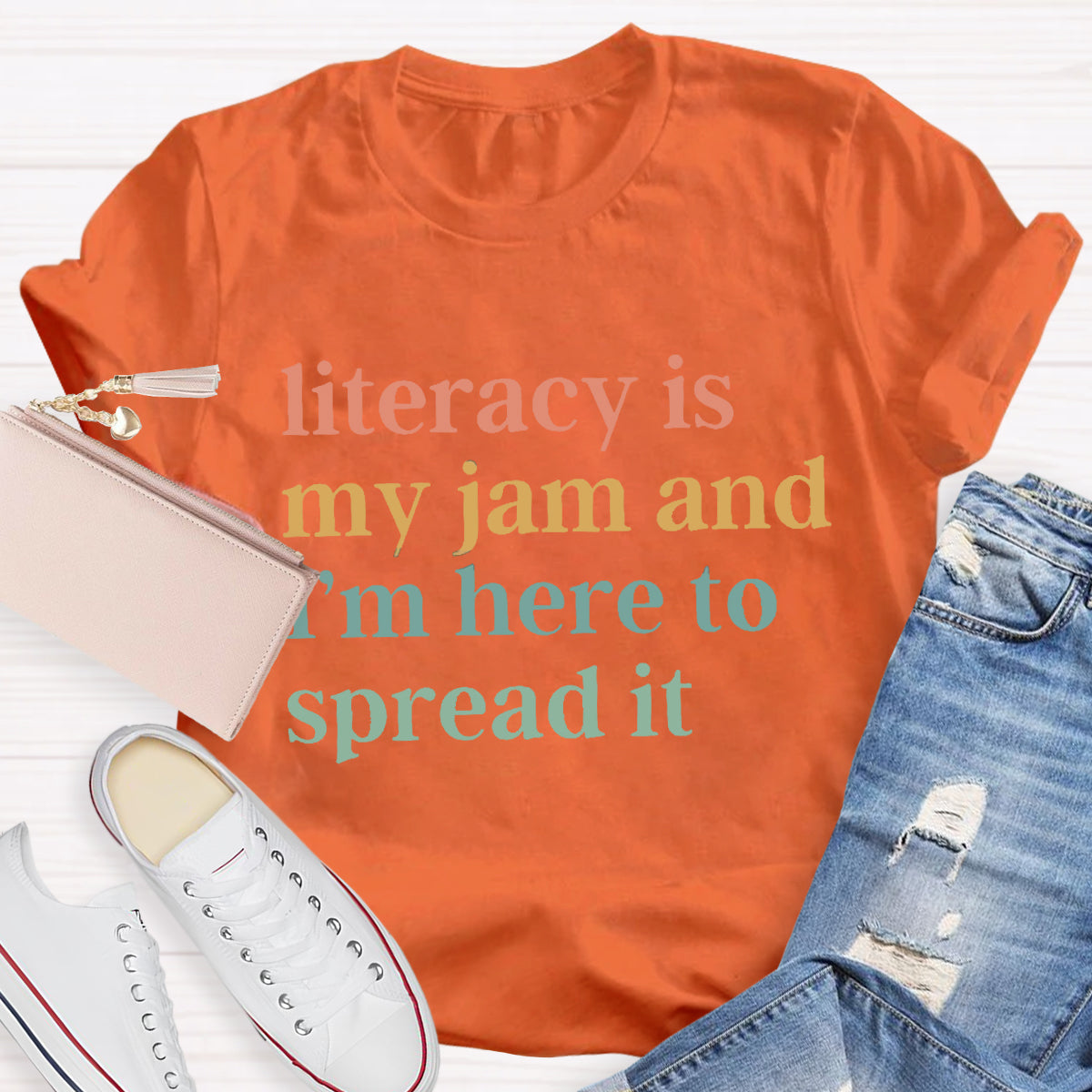 Literacy Is My Jam And I'm Here To Spread It T-Shirt