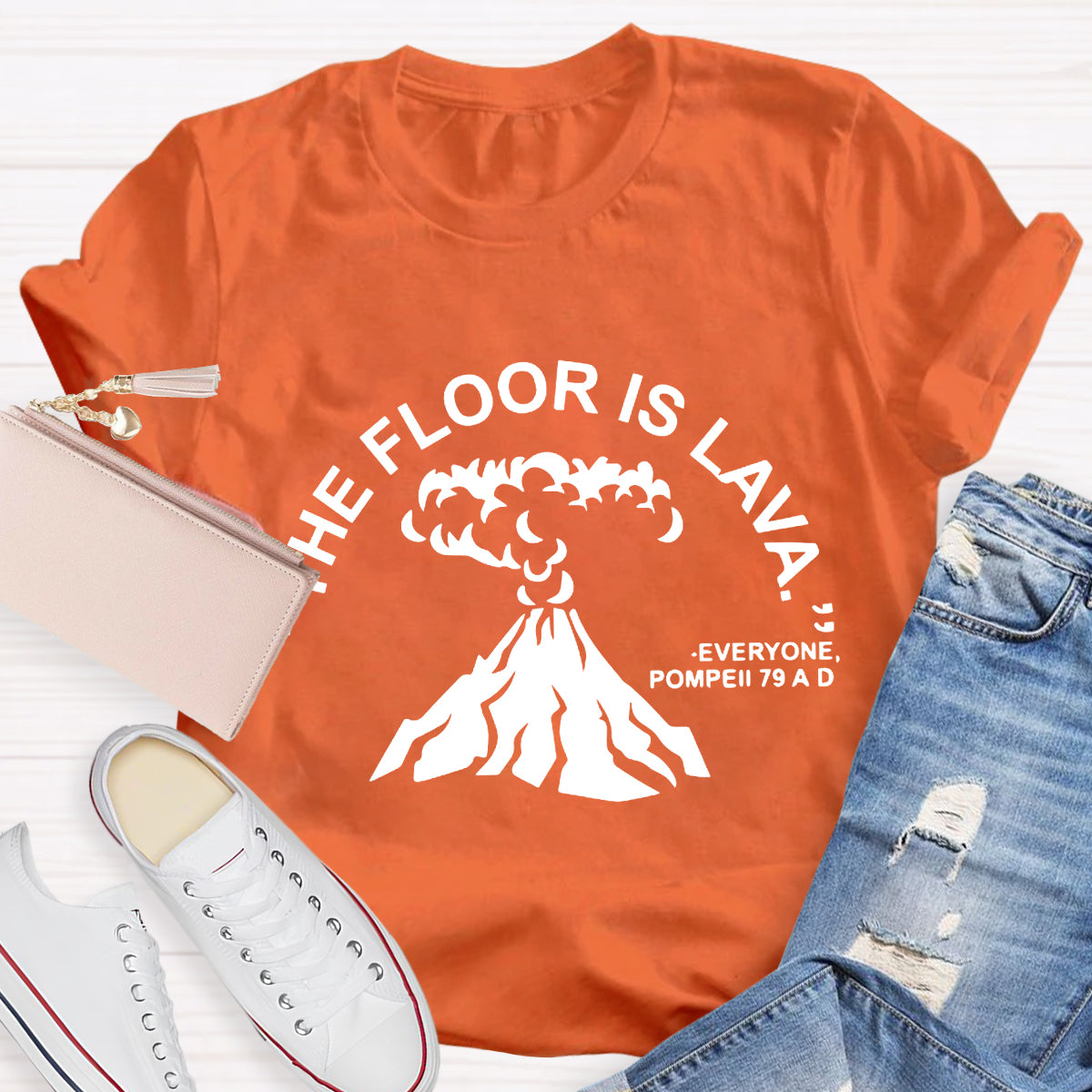 The Floor Is Lava Pompeii History Teacher T-Shirt