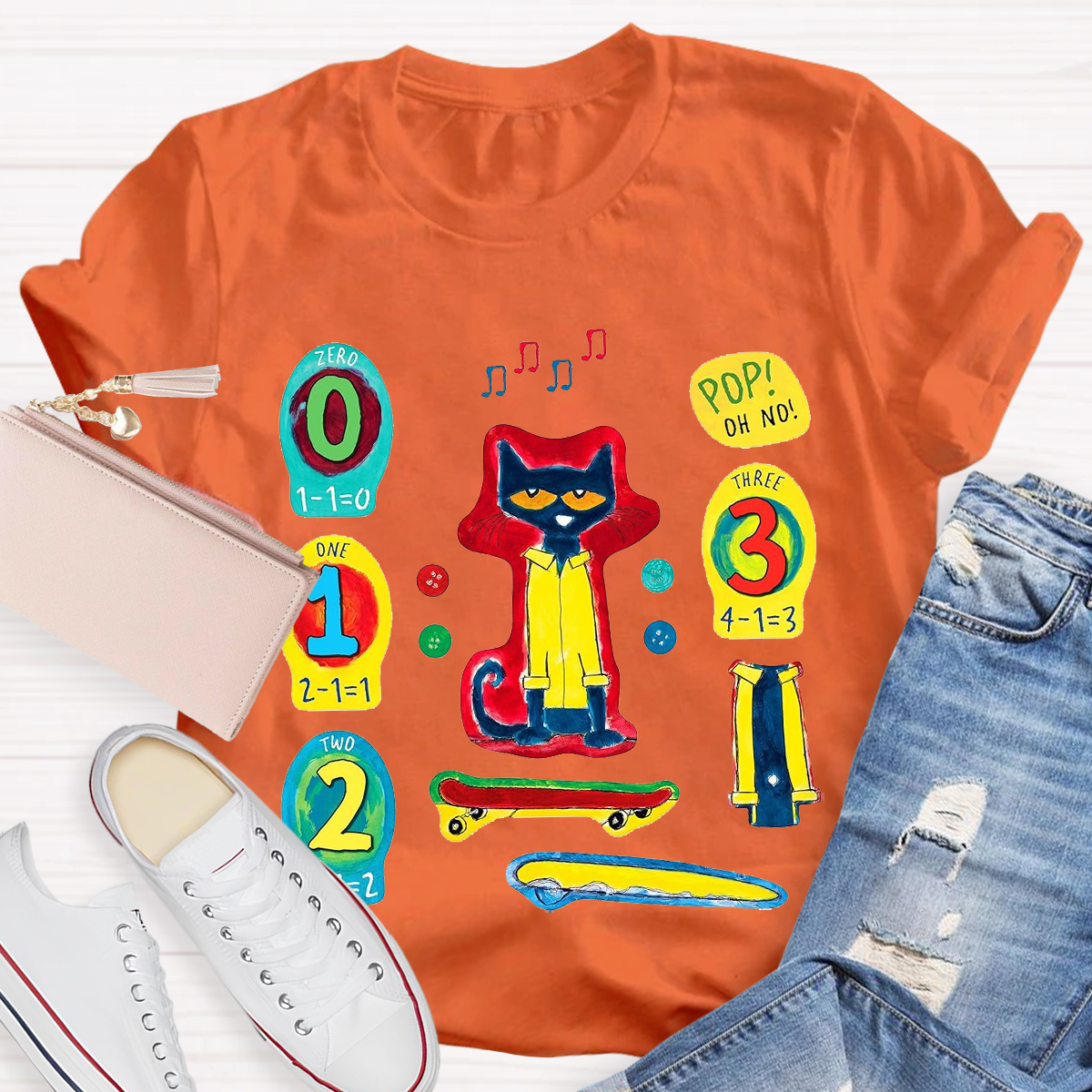 Pet Cat Funny Design Teacher T-Shirt